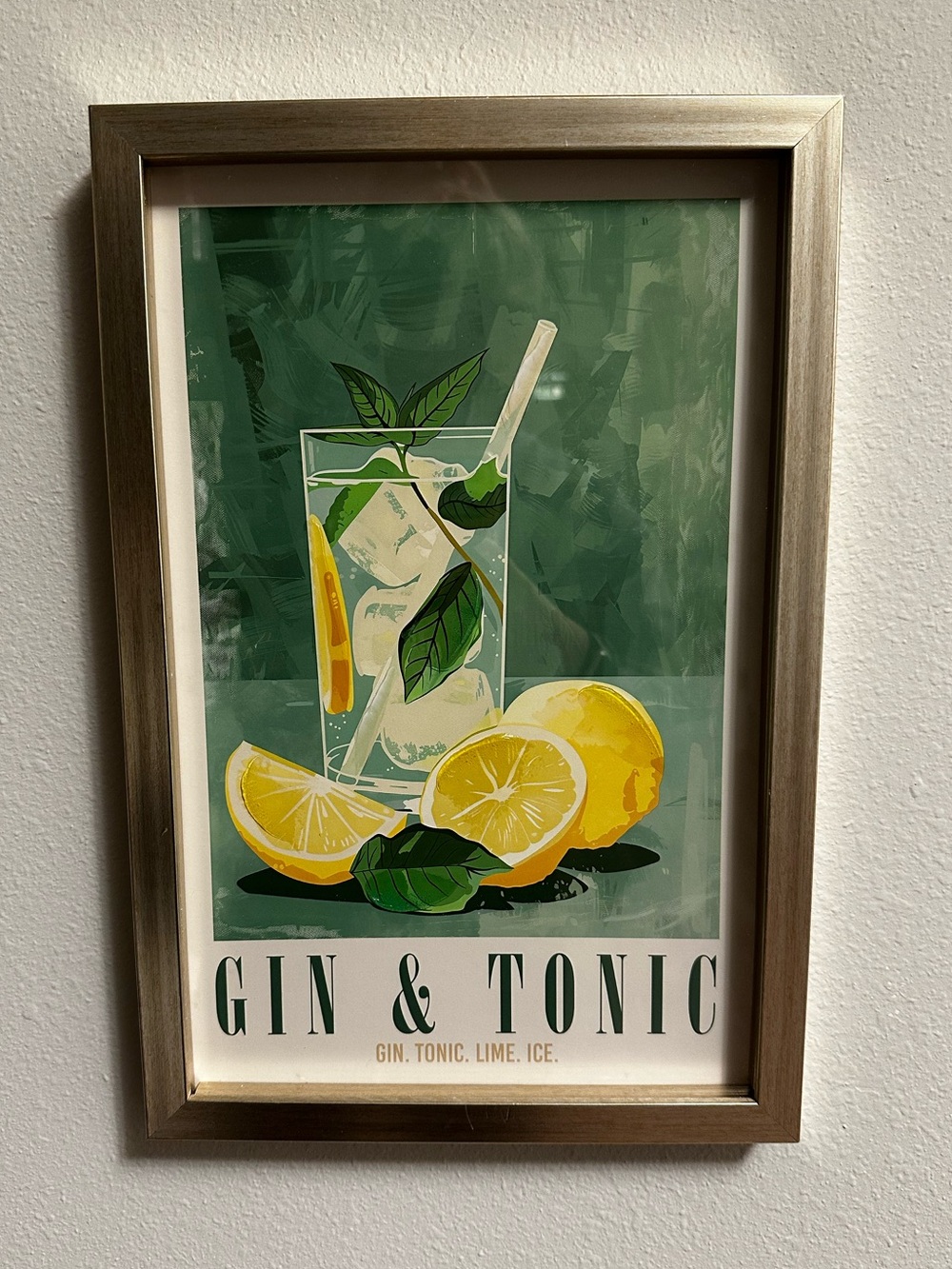 Gin & Tonic Bar Cart/Wall Art